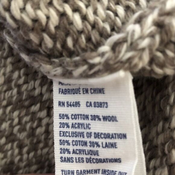 American Eagle Ragg Wool Sweater Mens Size M Preppy Oatmeal Marl Knit Crewneck - Picture 12 of 12